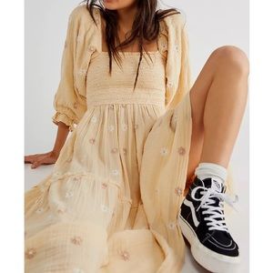 Dahlia Embroidered Maxi Dress Free People